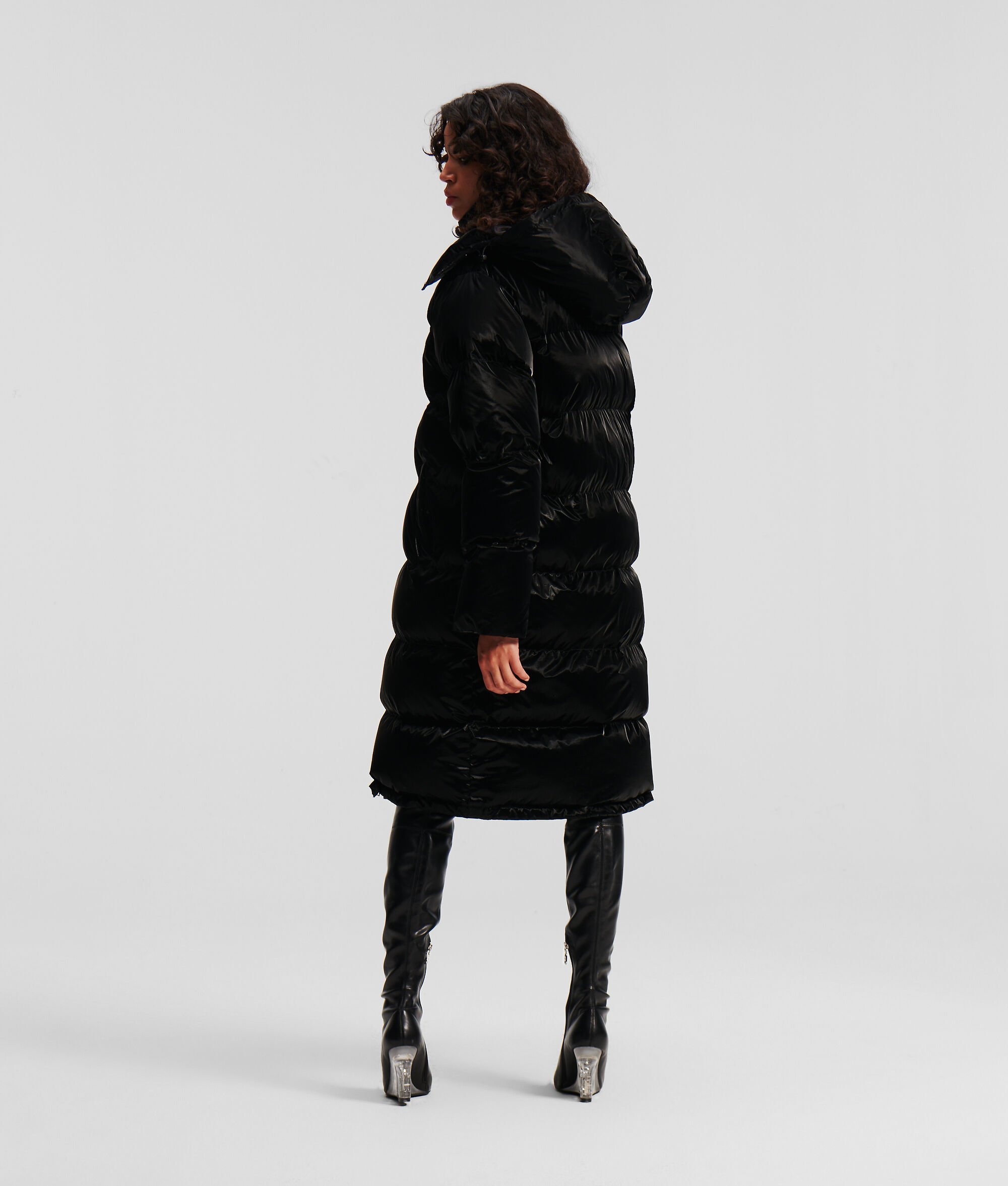 (image for) Distinctive LONGLINE HOODED PUFFER COAT